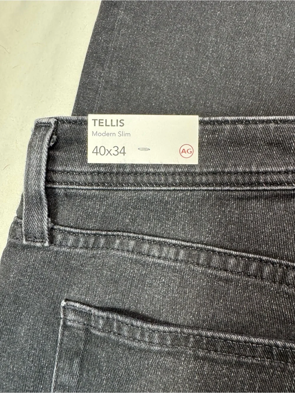 NWT New AG Tellis Modern Slim Cloud Soft Denim Jeans In Trophy Size 40 x 34
